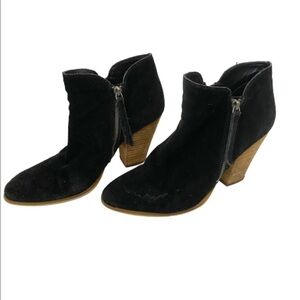 Dolce Vita Double Zipper Black Jaida Suede Booties